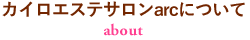 カイロエステサロンarcについて